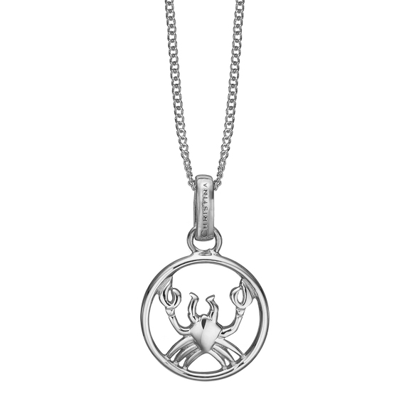 Zodiac Cancer Necklace Silver 