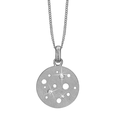 Load image into Gallery viewer, Topaz Moon Necklace Silver with Gemstones