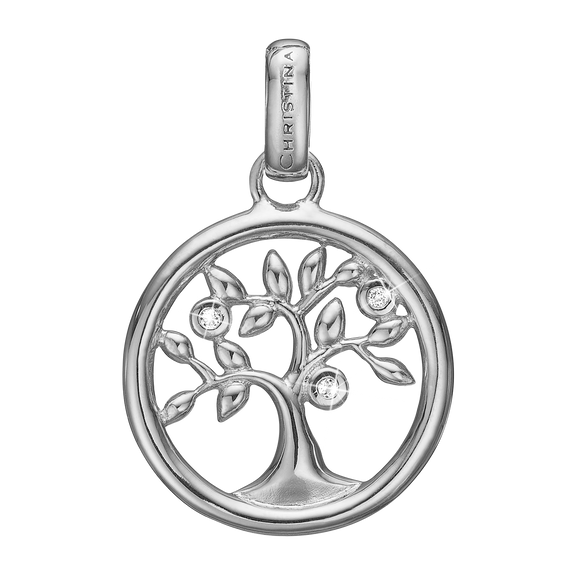 Tree of Life Pendant Silver with Gemstones