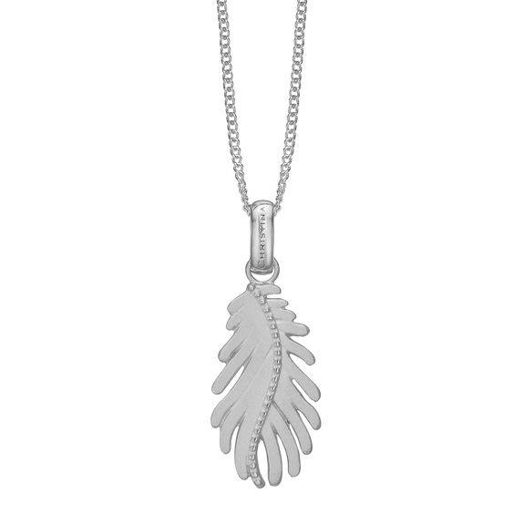 Pine Leaf Necklace Silver 