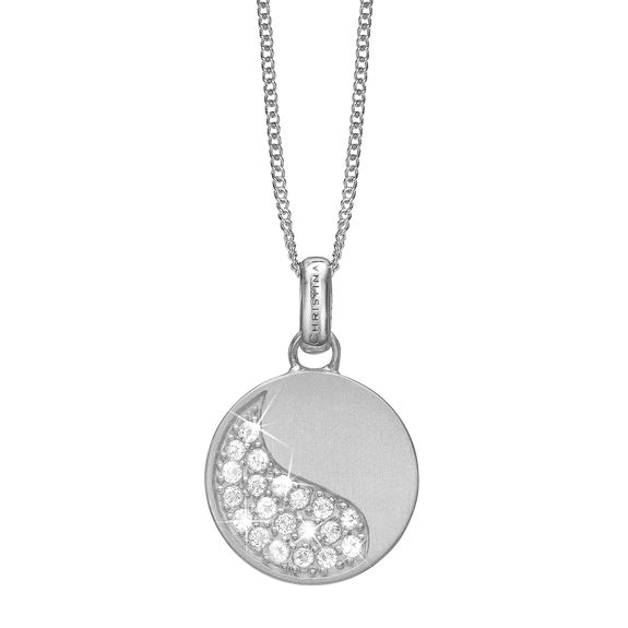 Moon Shine Necklace Silver with Gemstones