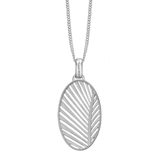 Load image into Gallery viewer, Celebrate your unique awesomeness and positive energy with this beautifully designed Pendant in the shape of a Palm Leaf that across eons and cultures has symbolised victory with integrity a meaning reinforced when we look skyward to see the leaves catch the wind.  For that special touch and to make our Pendant Collection even more special, all the Pendants in our collection are delicately and expertly handcrafted in 925 Sterling Silver and finished in either 18ct Gold or Rhodium Plating.