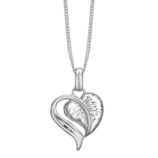 Load image into Gallery viewer, The Leaf of Love is reminder of the beauty of love in everyday life, a life that is laced with creative ideas that inspire a compassionate caring and tender Love.  Something that can be celebrated whenever you put on your Leaf of Love Pendent delicately handcrafted in Rhodium Plated Sterling Silver