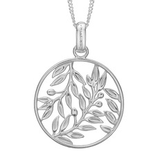 Load image into Gallery viewer, Leafy Petiole Pendant with Chain Necklace Handcrafted in Sterling Silver. Choose the Pendant on its own or with a choice of two lengths of Necklaces. The Necklaces come in two adjustable sizes, a 55cm that can be adjusted down to 40cm and a 90cm that can be adjusted down to 70cm.