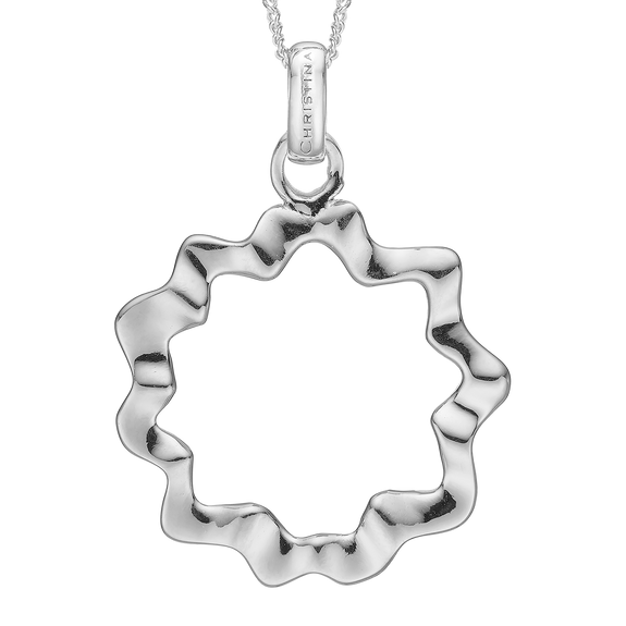 Ocean Waves Pendant with Chain Necklace Handcrafted in Sterling Silver. Choose the Pendant on its own or with a choice of two lengths of Necklaces. The Necklaces come in two adjustable sizes, a 55cm that can be adjusted down to 40cm and a 90cm that can be adjusted down to 70cm.