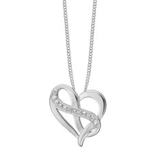 Load image into Gallery viewer, Love You Forever Pendant with Chain Necklace Handcrafted in Sterling Silver. Choose the Pendant on its own or with a choice of two lengths of Necklaces. The Necklaces come in two adjustable sizes, a 55cm that can be adjusted down to 40cm and a 90cm that can be adjusted down to 70cm.