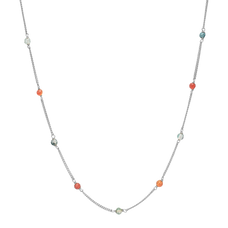 Load image into Gallery viewer, Terrestral Necklace Handcrafted in Sterling Silver. The Carnelian &amp; Moss Agate gemstones have that special earthy tones that are sure to get you noticed.  An exquisite necklace, that is a truly luxurious addition to any jewellery collection and perfect to wear at any occasion.