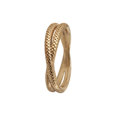 Load image into Gallery viewer, Twin Snake Handcrafted Ring in Sterling Silver and available in Gold or a Silver Finish 