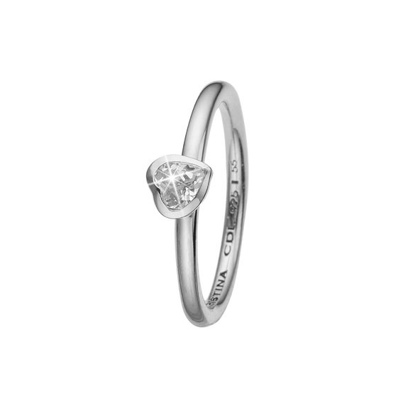Promise Handcrafted Ring in Sterling Silver and available in Gold or a Silver Finish with Gemstones