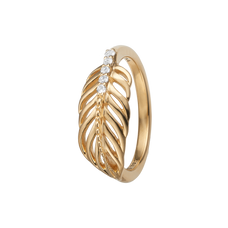 Load image into Gallery viewer, Feather Handcrafted Ring in Sterling Silver and available in Gold or a Silver Finish with Gemstones