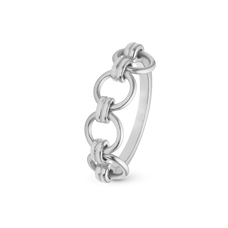Load image into Gallery viewer, Links Ring handcrafted in Sterling Silver and available in Gold or a Silver Finish