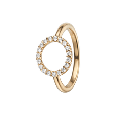 Load image into Gallery viewer, Dazzling Circle Handcrafted Ring in Sterling Silver and available in Gold or a Silver Finish with Gemstones