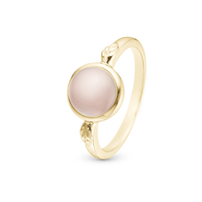 Load image into Gallery viewer, Pink Chalcedony Ring handcrafted in Sterling Silver and available in Gold or a Silver Finish