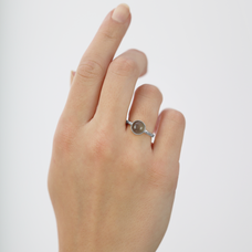 Load image into Gallery viewer, Moonstone Ring handcrafted in Sterling Silver and available in Gold or a Silver Finish