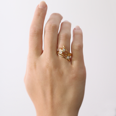 Load image into Gallery viewer, Balance Love Handcrafted Ring in Sterling Silver and available in Gold or a Silver Finish with Gemstones