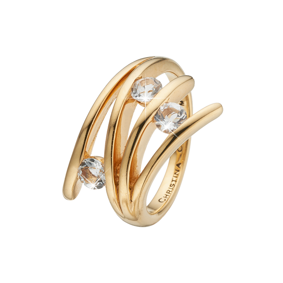 Balance Love Handcrafted Ring in Sterling Silver and available in Gold or a Silver Finish with Gemstones