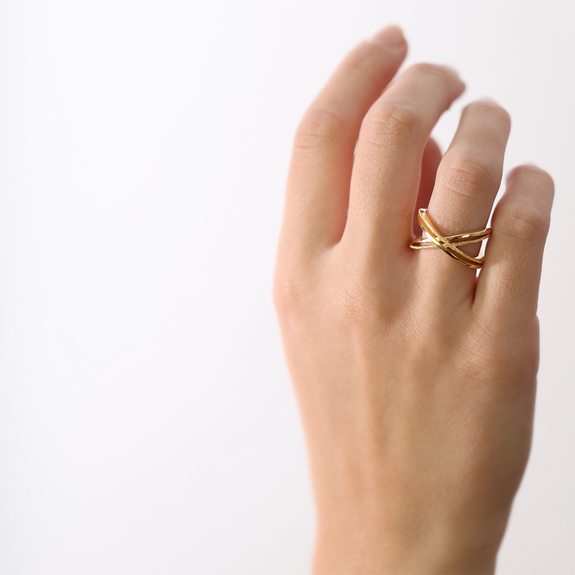 Multi Energy Handcrafted Ring in Sterling Silver and available in Gold or a Silver Finish 
