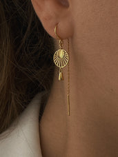 Load image into Gallery viewer, Sunset Earrings-People all over the world will stop what they are doing to watch a beautiful sunset. We&#39;re drawn to the sunset&#39;s beauty just as much as what the event signifies.A truly unique and beautifully designed pair of Earrings A must for every  Jewellery lover.All the Earrings in our collection are delicately and expertly handcrafted in 925 Sterling Silver and are all available in a Silver or Gold Finish
