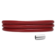 Load image into Gallery viewer, Christina Jewelry &amp; Watches, Red - Leather Wrap Cord Bracelet