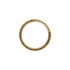 Load image into Gallery viewer, Gold, Serene Bezel, Bezel with Saphire Glass and Black Gemstones