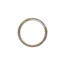 Load image into Gallery viewer, Gold, Serene Bezel, Bezel with Saphire Glass and Blue Gemstones