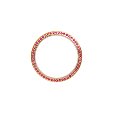 Load image into Gallery viewer, Gold, Serene Bezel, Bezel with Saphire Glass and Pink Gemstones