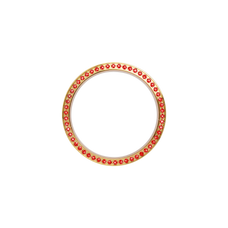 Load image into Gallery viewer, Gold, Serene Bezel, Bezel with Saphire Glass and Red Gemstones