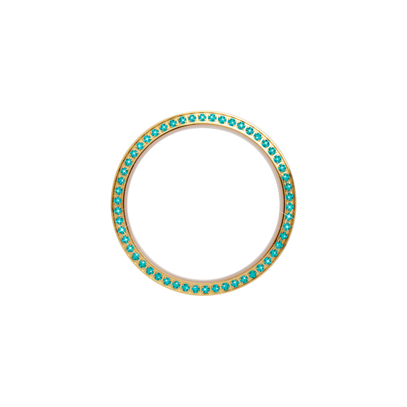 Serene Bezel, a Collect Watch Accessory with Genuine Turquoise Topaz Gemstones