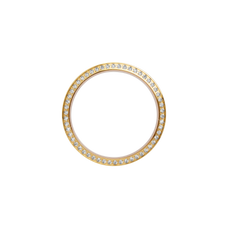 Load image into Gallery viewer, Gold, Serene Bezel, Bezel with Saphire Glass and White Gemstones