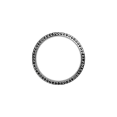 Load image into Gallery viewer, Silver, Serene Bezel, Bezel with Saphire Glass and Black Gemstones