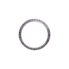 Load image into Gallery viewer, Silver, Serene Bezel, Bezel with Saphire Glass and Purple Gemstones